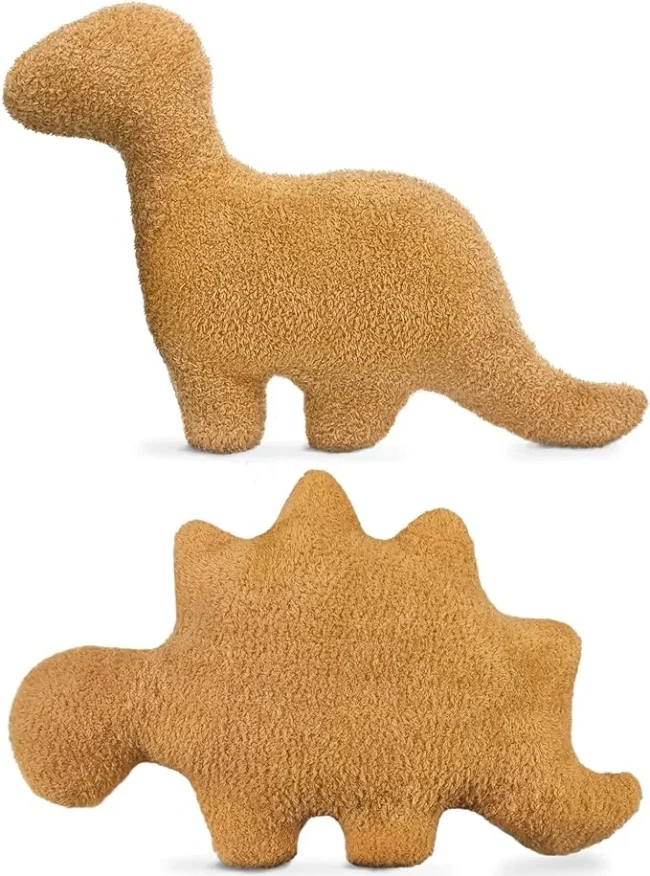 Dino Nugget Pillow, Dinosaur Chicken Nuggets Plush Funny Gifts for Teen Boys Girls